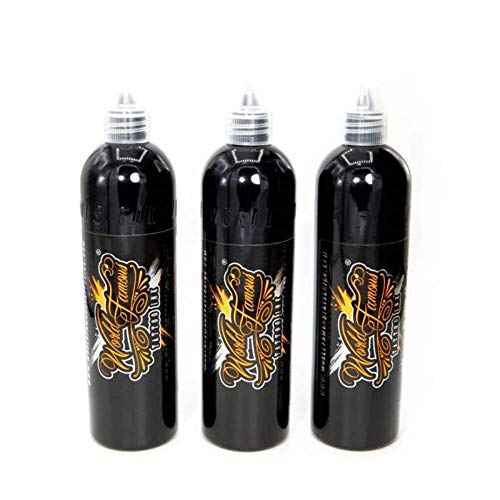 World Famous Grey Tattoo Ink, Vegan and Professional Ink, Made in USA, Grey Wash Tattoo Ink (Set of 3), 4 oz