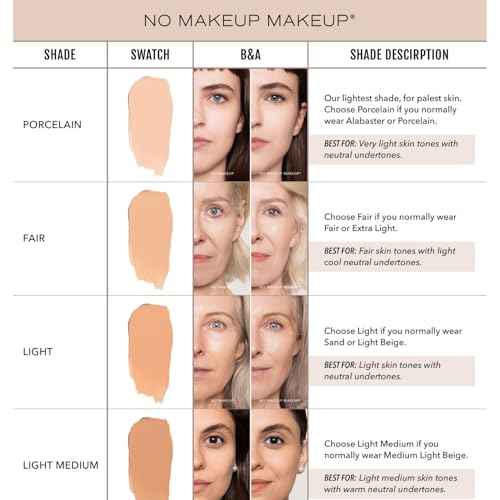No Makeup Makeup Long-Lasting Lightweight Foundation & Brush Duo | Cruelty-Free, Fragrance-Free, Buildable, Transfer-Proof Makeup (Light Medium)