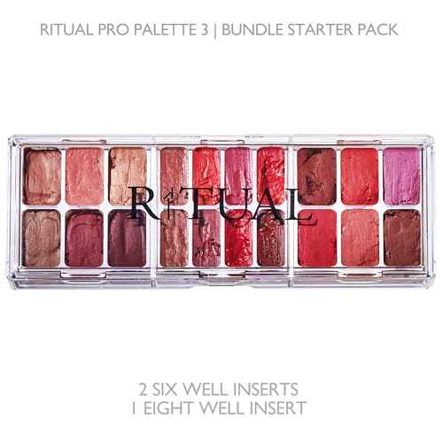 Empty Makeup Palette | 20 Wells | Modular Interchangeable Depotting System | Ritual Pro Palette 3 | Sample Bundle, Lipstick, Creams, Alcohol based makeup and paint, watercolor, Gouache, Acrylic paint