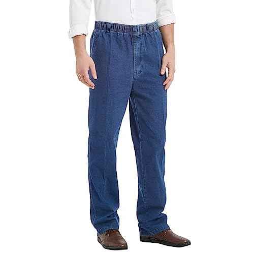 IDEALSANXUN Men¡¯s Elastic Waist Jeans
