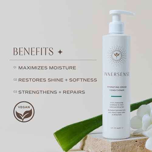 INNERSENSE Organic Beauty - Natural Hydrating Cream Conditioner | Deep Hydration, Nourishing, For Dry, Thick Hair | Non-Toxic, Cruelty-Free, Clean Haircare (2 Pack - 2 fl oz | 59.1 mL each)