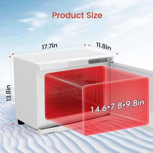 Towel Warmer, 23L Towel Warmer Cabinet Can Hold 12 Wet Facial Towels,Hot Towel Warmer Use for Spa, Hair Beauty, Salon - White