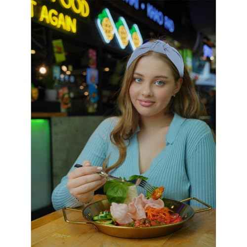 Knotted Headband for Women Non-slip Head Bands Top Knot Headbands Solid Colors Blue Headbands Fashion Hair Accessories for Women Girls