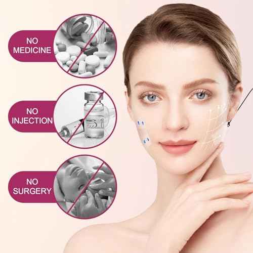 160PCS Face Lift Tape Invisible Face Tape Neck Lift Tape Lifting Instantly With String, Anti Wrinkle Facial Patches V-Shaped for Facial Wrinkles, for Dounle Chin Forehead Skin Firming & Lifting