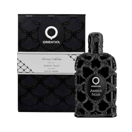 Orientica Luxury Collection Amber Noir Eau De Parfum ? Woody, Spicy, Elemi, Fig, Carrot, Lily of the Valley, Cedarwood, Sandalwood, Musk - Arabic Perfume for Men & Women ? 2.7oz / 80ml