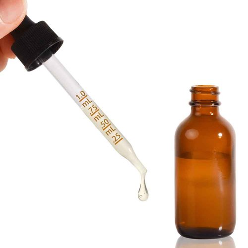 Dropper Bottle,2 oz 4 Pack Glass Droppers Bottle for Oils Eye Dropper Small Travel Oil Amber Dropper with 1 Funnel & 6 Labels - Essential Oils Bottles Tincture Bottles With Dropper Leakproof