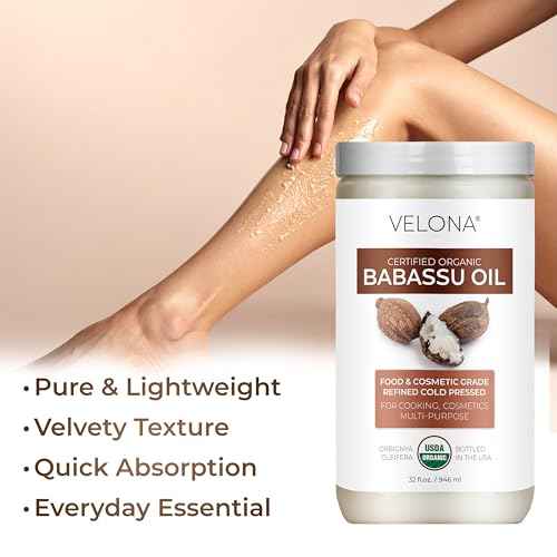 velona Babassu Oil USDA Certified Organic - 1 Gallon / 128 Fl Oz | 100% Pure and Natural Carrier Oil | Refined, Cold Pressed | Face, Hair, Body & Skin Care and Cooking | Use Today - Enjoy Results