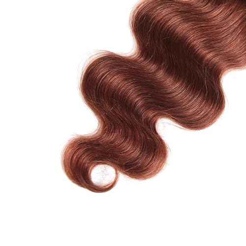 Auburn Human Hair Color 33 Reddish Brown Body Wave Bundles 30 32 34 inch Double Weft Brazilian Virgin Remy Hair Extensions Copper Red Silky Soft for Women