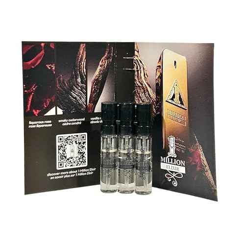 Paco Rabanne 1 MILLION ELIXIR Intense Perfume MEN spray vial perfume 1.5 ml / 0.05 fl oz - Set of 3