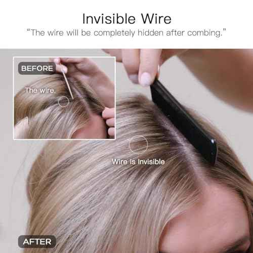 HOTBANANA Wire Hair Extensions, 20 inch 110g Chocolate Brown to Caramel Blonde Fish Line Real Human Remy Straight Invisible Wire Hair Extensions
