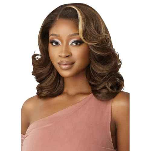 Outre - 5X5 Lace Closure Wig - Human Hair Blend - Body Wave 16" (DRFF2/RUBY ROSE)