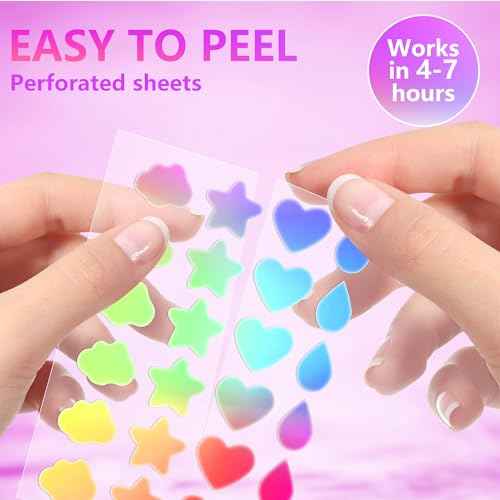 224 Counts Cute & Fashion Stars Pimple Patches for Face, Hydrocolloid Acne Patches, Zits Absorbing Patch, Covering Zits and Blemishes with Salicylic Acid, Tea Oil & Centella, Cruelty Free