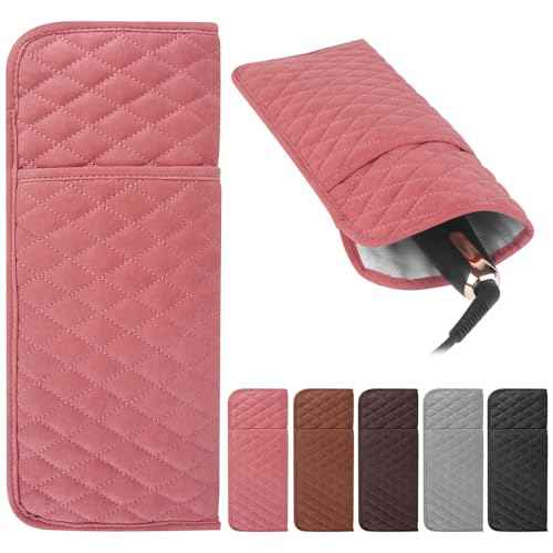 Heat Resistant Hair Tools Organizer Bag Portable Travel Storage Cover Case for Hair Straighteners, Curling Irons, Flat Irons and Hot Styling Tools(13.8" x 5.5")