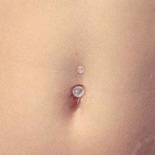 QWALIT Belly Button Piercing Kit Belly Piercing Kits Gold Belly Button Piercing Gun Self Belly Piercing Gun with Surgical Steel Heart Belly Rings at Home