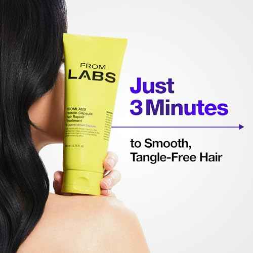 FROM LABS Protein Capsule Hair Repair Treatment, 3-Minute Keratin Hair Mask & Deep Conditioner for Damaged, Repair & Strengthen, Instant Detangling, Anti-Frizz, Low-pH, Fine-Hair Safe, 6.76 fl oz
