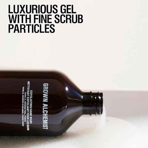 Grown Alchemist Exfoliating Hand Wash. Vanilla, Orange Peel + Pumice & Aloe. Gentle Cleanser Softens & Revitalizes Skin, 16.9 Ounce (500mL).