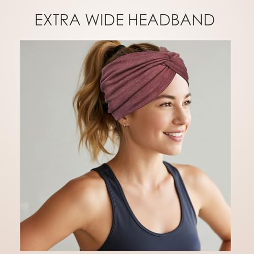 Wide Headbands For Women Extra Large Headband Twisted Knot Head Bands For Women's Hair Band Turban Accessories 6 Pack