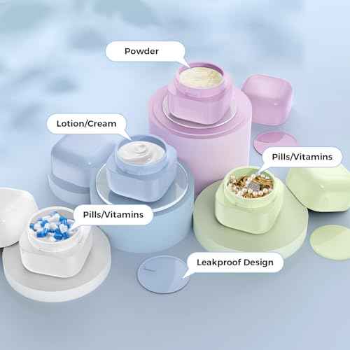 TSA Approved 1oz (30ml) Leak-Proof Travel Containers 4 Pack - Containers for Toiletries with 4 Spoons for Toiletries, Cosmetics, Face, Hand & Body Creams - TSA Compliant Travel Essentials