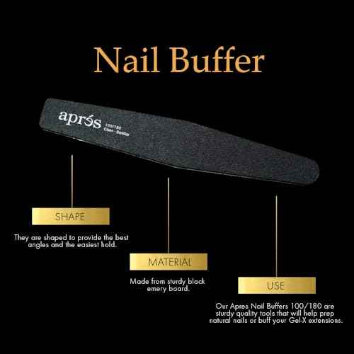 APR?S Apres Extend Gel 2-Pack with Curved Nail File and Nail Buffer - Gel-X Nail Care Set