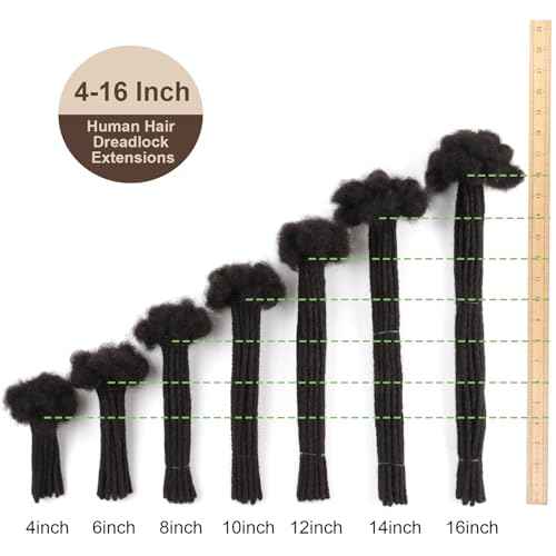 8 Inch 100 Strands loc Extensions Human Hair for Men/Women 0.6cm Thickness Human Hair Dreadlock Extensions Can Be Dyed and Bleached Soft Dreadlocks