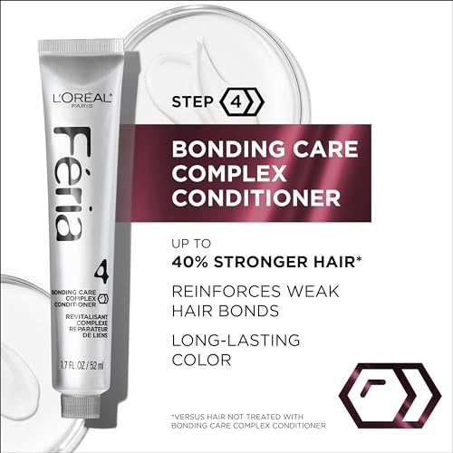 L¡¯Oreal Paris Feria Multi-Faceted Shimmering Permanent Hair Color, High Intensity Hair Dye for 3X Highlights, 42 Burgundy Blush, 1 Hair Dye Kit