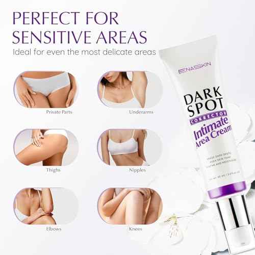 EnaSkin Dark Spot Remover Cream for Intimate Parts: Skin Bleaching Cream Dark Spots Corrector for Face and Body, Underarm, Inner Thighs, Bikini Area, Elbows & Knees - 2 Fl Oz