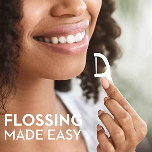 Oral-B Burst of Scope Dental Floss Picks, Fresh Mint, 75 Count Each, Pack of 6 (450 Count Total)