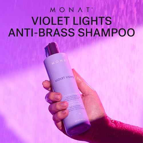 MONAT Violet Lights Anti-Brass Shampoo ? Subtly Illuminates Hair ? Advanced Toning Formula ? Vibrant & Manageable Results ? Gentle Cleansing for Radiant Locks ? Enriched with REJUVENIQE¢ç