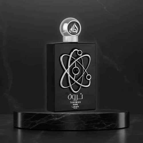 Lattafa Perfumes Tharwah Silver for Unisex Eau de Parfum Spray, 3.4 Ounce