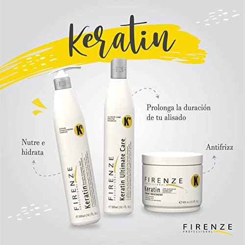 Firenze Professional Keratin Care Bundle ? Keratin Complex Shampoo 300ml (10.1 fl oz) and Intense Conditioning Pack 300ml (10.1 fl oz)