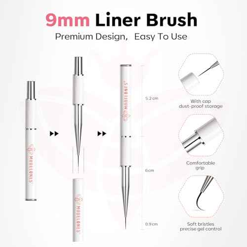 modelones Base Coat Builder Nail Gel, Clear Builder Nail Polish 7-in-One with Detachable Liner Nail Brush LED Lamp Cured Strengthener Color Rubber Base Coat for Apex Building Extension Thickening 10ml
