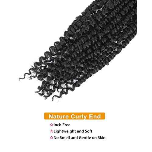 Passion Twist Hair 30 inch PreTwisted Long Passion Twist Crochet Hair Pre Looped Bohemian Curly End Crochet Hair for Black Women Yanky Passion Twist Crochet Hair Water Wave Crochet Braids Extensions