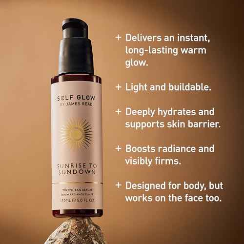 Self Glow by James Read - Sunrise to Sundown Tinted Tan Serum | Instant, Customizable Glow | Hydrate, Nourish, Soften | Non-Allergen Fragrance, Silicone + Drying Alcohol-Free (150mL | 5 fl oz)