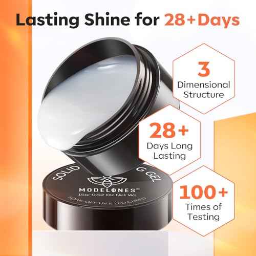 modelones 3D Sculpting Gel, Milky White Solid Nail Builder Hard Gel for Nail Art Molding & Extensions for Chrome Powder, Nails Glitter Polish Home DIY Manicure, U V Lamp Needed