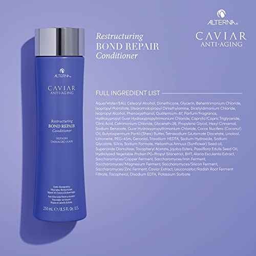 Alterna CAVIAR Anti-Aging Restructuring Bond Repair Conditioner | For Brittle, Damaged and Split Ends | Repairs, Strengthens & Protects Damaged Hair | Sulfate Free