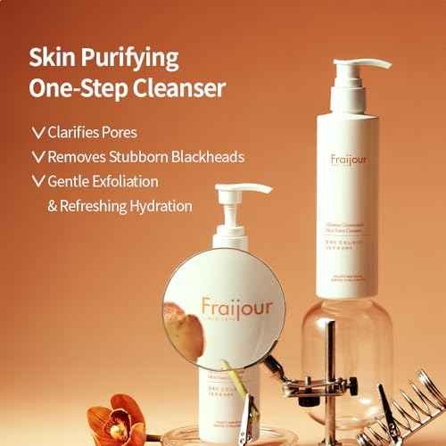Fraijour Alchemic Ginsenoside Oil to Foam Cleanser ? Oil-to-Foam Facial Cleanser with Ginsenoside, PHA & LHA, Gently Removes Makeup & Impurities, Hydrating & Exfoliating, 7.41 oz.