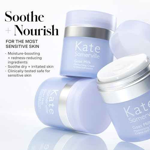 Kate Somerville Goat Milk Moisturizing Cream - Deeply Hydrating Daily Face Moisturizer for Dry, Tight, and Sensitive Skin, 1.7 Fl Oz