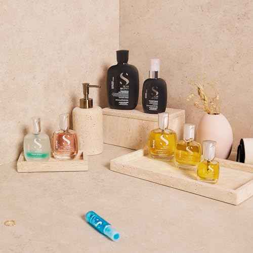 ALFAPARF MILANO Semi Di Lino Sublime Essential Hair Oil Treatment - Lightweight Hair Treatment for Glossy, Shiny Hair - Increase Softness and Luminosity - Color-Safe (12 Vials, 0.44 fl oz Each)