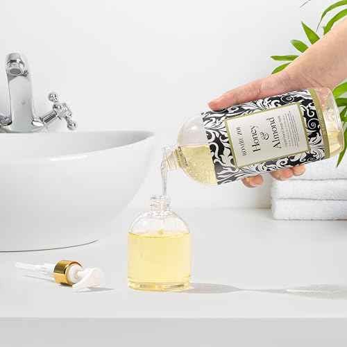 ROMIIE ZOI Liquid Hand Soap Refill, Honey & Almond, Gentle & Moisturizing Formula for Home & Kitchen, 750 ML/ 26 FL OZ