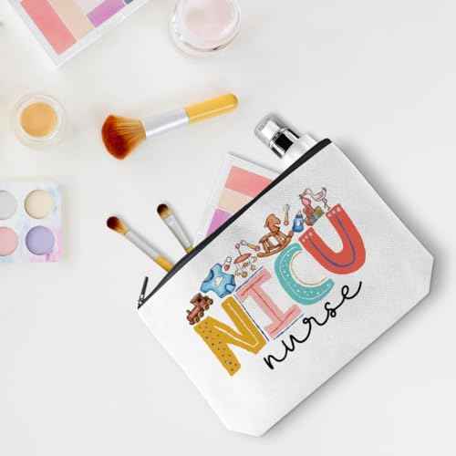 Nurse Gifts Cute NICU Nurse Gifts RN Makeup Bag Cosmetic Bag Nurse Accessories for Work Nurse Bag for Women Nurse Team Nursing Graduation Gifts Birthday Christmas Nurse Week Appreciation Gift