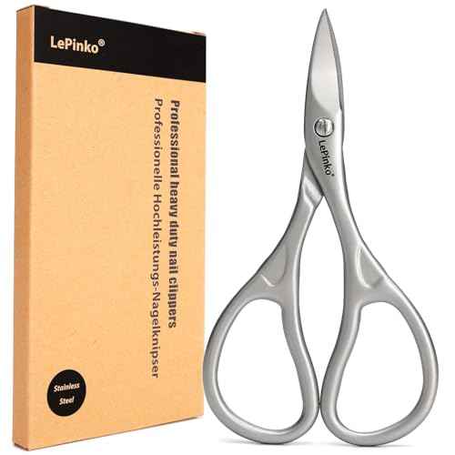 LePinko Professional Nail Scissors Kit, Micro-serrations Blades, Both for Manicure and Pedicure, Stocking Stuffers Gifts For Men and Women
