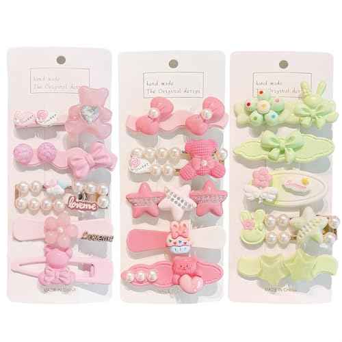 3 pack Cute Hair Clips for Girls Hair Accessories 2.36 inch Fashion Design Resin Hair Clips for Teen girl,Girl,Women