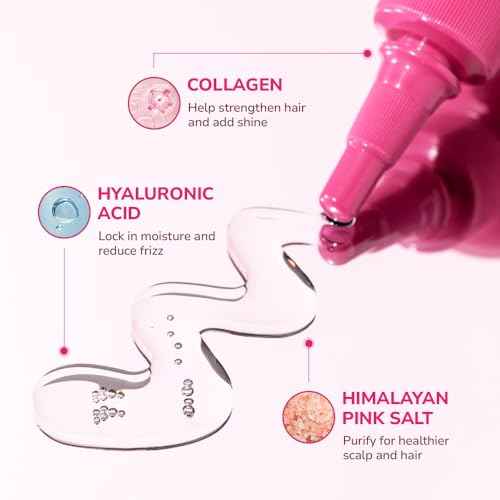 HIMALAYA PINKSALT Scalp Rejuvenating In-Shower Treatment - Rinse Out Healthy Moisturizing Hair Treatment, Scalp Treatment with Collagen, Hyaluronic Acid and Rosemary, Silicone/Sulfate Free - 8.4floz