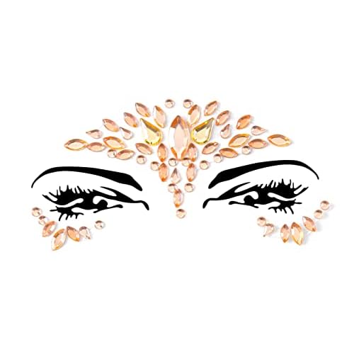 FACEGEM LONDON Face Gems Adhesive Glitter Jewel Tattoo Sticker Festival Gems Rave Party Body Make Up (60 PCS FACE GEMS)