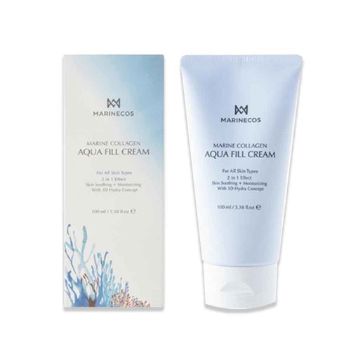 Marine Collagen Aqua Peel Cream 100ml ㅣ Deep Moisture Exfoliating Cream with Soothing Chamomile and Herbal Complex ㅣ Gentle Pore Care for Radiant Smooth Skin