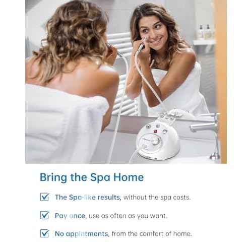 UNOISETION At Home Microdermabrasion Machine, 2 In 1 Pro-Grade Diamond Dermabrasion Facial for Exfoliation & Stubborn Blackheads, Microdermabrasion Tool for Radiant Skin, White