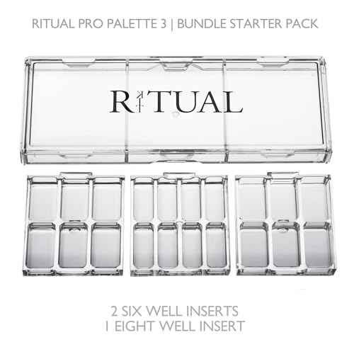 Empty Makeup Palette | 20 Wells | Modular Interchangeable Depotting System | Ritual Pro Palette 3 | Sample Bundle, Lipstick, Creams, Alcohol based makeup and paint, watercolor, Gouache, Acrylic paint