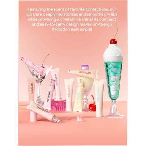 SHEGLAM Crystal Glaze Moisturizing Lip Gloss Hydrating Jelly Long Lasting Waterproof Plumping Lip Gloss-Watermelon Sorbet