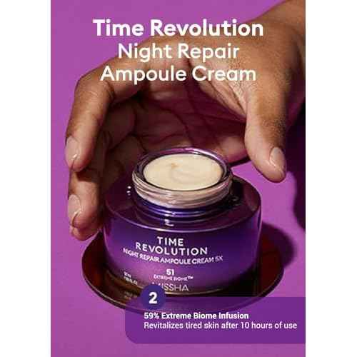 MISSHA Time Revolution Night Repair 5X Gift Set Night Repair Ampoule and Cream 5X, The First Essence 5X for Youthful, Glass Skin, Korean Skin Care