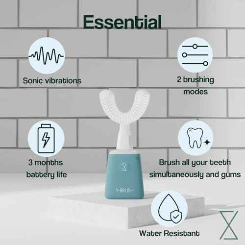 Y-Brush New 2025 Essential - Sonic Electric Toothbrush - 3 Months Battery Life with USB-C - 2 Brushing Modes - Clinically Proven - Adult